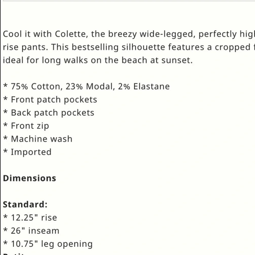 NWT Anthropologie Maeve The Colette Cropped Wide-Leg Corduroy Pants - Picture 14 of 14
